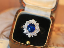 Load image into Gallery viewer, LUOWEND 18K White Gold Natural Sapphire Ring for Women
