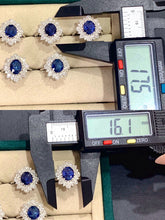 Load image into Gallery viewer, LUOWEND 18K White Gold Natural Sapphire Ring for Women
