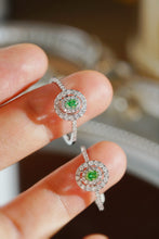 Load image into Gallery viewer, LUOWEND 18K White Gold Natural Diamond Ring for Women
