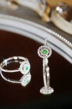 Load image into Gallery viewer, LUOWEND 18K White Gold Natural Diamond Ring for Women
