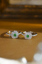 Load image into Gallery viewer, LUOWEND 18K White Gold Natural Green Diamond Ring for Women
