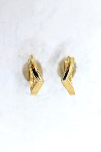 LUOWEND 18K Yellow Gold Hoop Earrings for Women