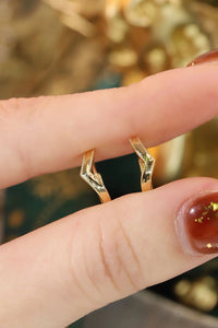 LUOWEND 18K Yellow Gold Hoop Earrings for Women