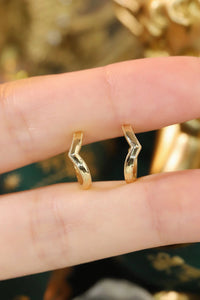 LUOWEND 18K Yellow Gold Hoop Earrings for Women