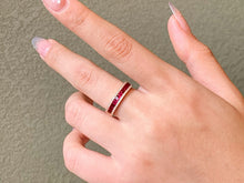 Load image into Gallery viewer, LUOWEND 18K Rose Gold Natural Ruby Ring for Women
