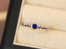 Load image into Gallery viewer, LUOWEND 18K White Gold Ntural Sapphire Ring for Women
