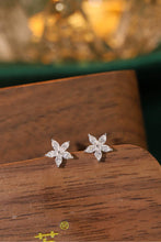 Load image into Gallery viewer, LUOWEND 18K White Gold Natural Diamond Earrings for Women
