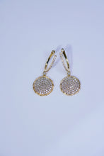 Load image into Gallery viewer, LUOWEND 18K Yellow Gold Real Natural Diamond Earrings for Women

