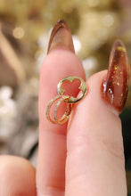 Load image into Gallery viewer, LUOWEND 18K Yellow Gold Natural Diamond Earrings for Women
