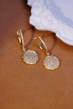 Load image into Gallery viewer, LUOWEND 18K Yellow Gold Real Natural Diamond Earrings for Women
