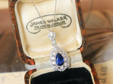 Load image into Gallery viewer, LUOWEND 18K White Gold Natural Sapphire Necklace for Women
