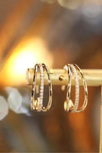 Load image into Gallery viewer, LUOWEND 18K Yellow Gold Natural Diamond Earrings for Women
