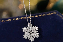 Load image into Gallery viewer, LUOWEND 18K White Gold Real Natural Diamond Pendant Necklace for Women
