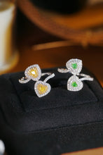 Load image into Gallery viewer, LUOWEND 18K White Gold Natural Yellow Diamond Ring for Women
