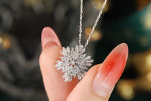 Load image into Gallery viewer, LUOWEND 18K White Gold Real Natural Diamond Pendant Necklace for Women
