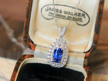Load image into Gallery viewer, LUOWEND 18K White Gold Natural Sapphire Necklace for Women
