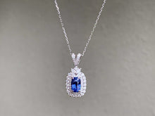 Load image into Gallery viewer, LUOWEND 18K White Gold Natural Sapphire Necklace for Women
