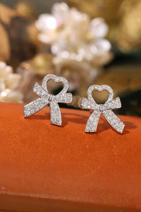 LUOWEND 18K White Gold Natural Diamond Earrings for Women