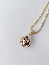 Load image into Gallery viewer, LUOWEND 18K Yellow Gold Real Natural Sapphire Necklace for Women

