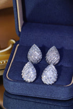 Load image into Gallery viewer, LUOWEND 18K White Gold Real Natural Diamond Stud Earrings for Women
