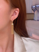 Load image into Gallery viewer, LUOWEND 18K Yellow Gold Real Natural Diamond Drop Earrings for Women
