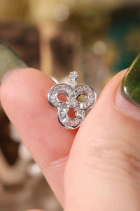 LUOWEND 18K White Gold Natural Diamond Earrings for Women