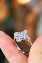 Load image into Gallery viewer, LUOWEND 18K White Gold Natural Diamond Ring for Women
