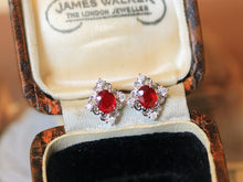 Load image into Gallery viewer, LUOWEND 18K Yellow Gold Natural Ruby Earrings for Women
