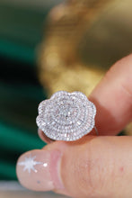 Load image into Gallery viewer, LUOWEND 18K White Gold Natural Diamond Ring for Women
