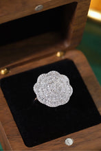 Load image into Gallery viewer, LUOWEND 18K White Gold Natural Diamond Ring for Women

