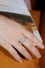 Load image into Gallery viewer, LUOWEND 18K White Gold Natural Pink Diamond Ring for Women
