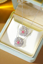 Load image into Gallery viewer, LUOWEND 18K White Gold Natural Pink Diamond Necklace for Women

