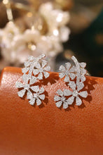Load image into Gallery viewer, LUOWEND 18K White Gold Natural Diamond Earrings for Women
