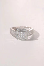 Load image into Gallery viewer, LUOWEND 18K White Gold Natural Diamond Ring for Women
