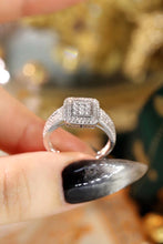 Load image into Gallery viewer, LUOWEND 18K White Gold Natural Diamond Ring for Women
