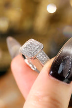 Load image into Gallery viewer, LUOWEND 18K White Gold Natural Diamond Ring for Women
