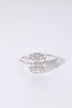 Load image into Gallery viewer, LUOWEND 18K White Gold Natural Diamond Ring for Women
