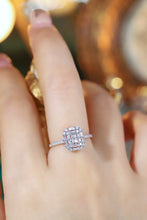 Load image into Gallery viewer, LUOWEND 18K White Gold Natural Diamond Ring for Women
