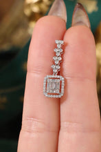 Load image into Gallery viewer, LUOWEND 18K White Gold Natural Diamond Earrings for Women
