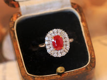 Load image into Gallery viewer, LUOWEND 18K White Gold Natural Ruby Ring for Women

