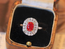 Load image into Gallery viewer, LUOWEND 18K White Gold Natural Ruby Ring for Women
