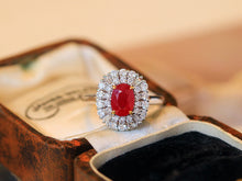 Load image into Gallery viewer, LUOWEND 18K White Gold Natural Ruby Ring for Women
