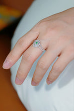 Load image into Gallery viewer, LUOWEND 18K White Gold Natural Diamond Ring for Women
