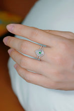 Load image into Gallery viewer, LUOWEND 18K White Gold Natural Diamond Ring for Women
