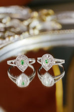 Load image into Gallery viewer, LUOWEND 18K White Gold Natural Diamond Ring for Women
