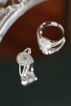 Load image into Gallery viewer, LUOWEND 18K White Gold Natural Diamond Ring for Women
