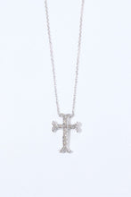 Load image into Gallery viewer, LUOWEND 18K White Gold Natural Diamond Necklace for Women
