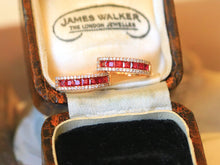 Load image into Gallery viewer, LUOWEND 18K Rose Gold Natural Ruby Earrings for Women
