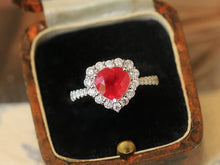 Load image into Gallery viewer, LUOWEND 18K White Gold Natural Ruby Ring for Women
