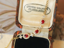 Load image into Gallery viewer, LUOWEND 18K Yellow Gold Natural Ruby Bracelet for Women
